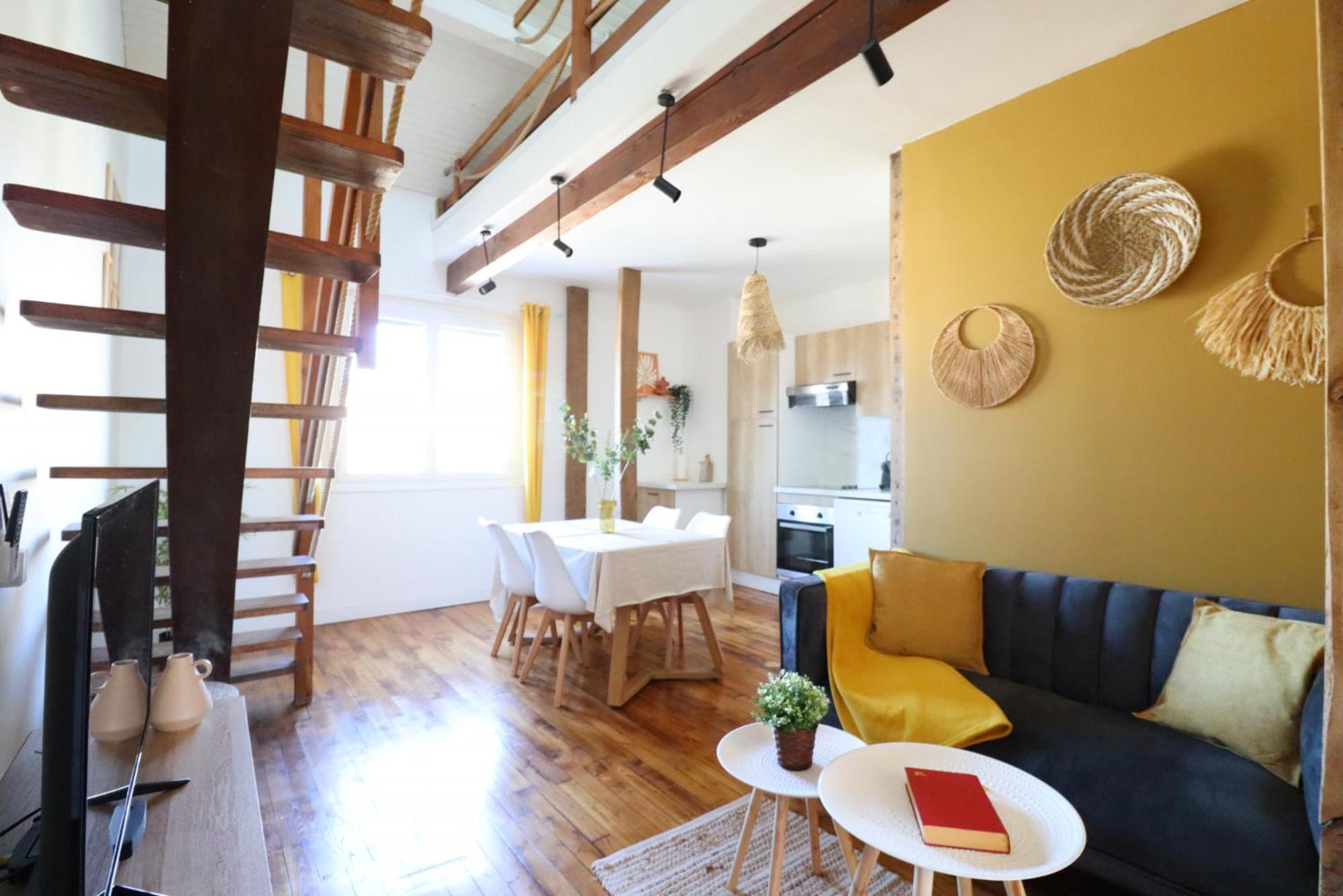 Le Boho - Charmant T3 Avec Climatisation Et Fibre Bergerac Quarto foto
